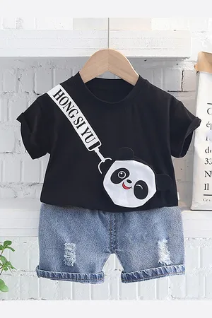 LULU & SKY Boys Printed T-shirt with Trousers