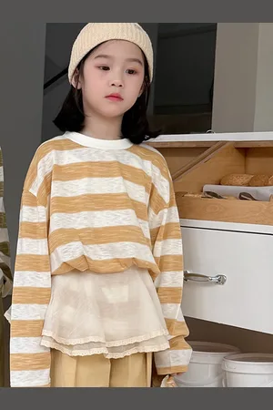LULU & SKY Kids Striped Pockets T-shirt