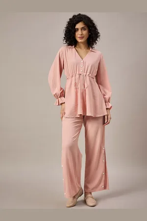 Corsica Self Design Top With Trouser Co-Ords