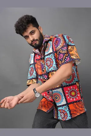Brown brothers Unisex Relaxed Opaque Printed Casual Shirt