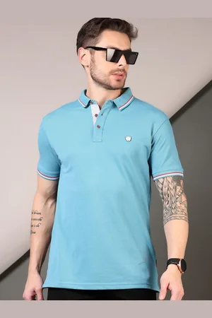 V-Mart Men Solid Polo Collar Cotton T-shirt