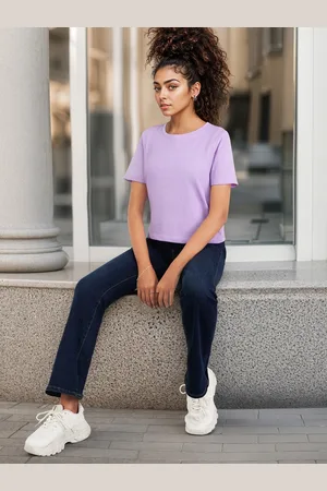 DressBerry Solid Round Neck Casual T-shirt
