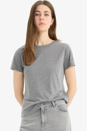 DeFacto Women Drop-Shoulder Sleeves Pockets T-shirt