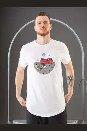Moda Rapido Men Graphic Printed Round Neck Regular Fit T-shirt