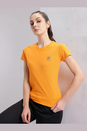 HRX Solid T-shirt with Brand Logo Detail