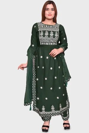 Moda Rapido Women Ethnic Motifs Embroidered Regular Thread Work Kurta with Trousers & With Dupatta