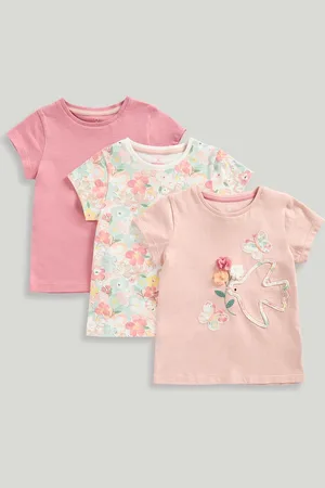 Mothercare Girls Floral 3 Printed T-shirt