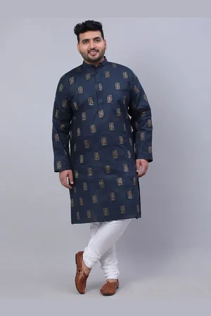 KLOTTHE Men Plus Size Printed Straight Kurta