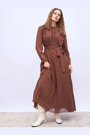 Styli Puff Sleeve A-Line Maxi Dress