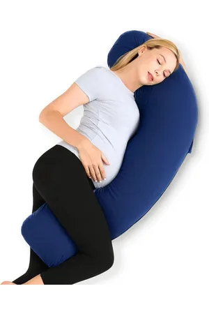 Pum Pum Navy Blue Fibre Filled Faux Velvet Ultra Soft Maternity Pillow