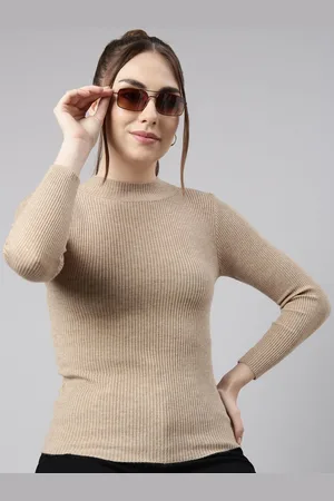 SHOWOFF Women High Neck Fitted Top