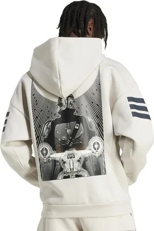 adidas M Sw Tm Hdy Brand Logo Printed Hooded Sweatshirt