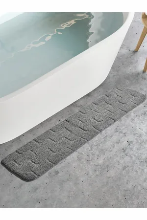 Home Centre Buttercup Dots Grey Textured 150 GSM Anti-Slip Bath Rug