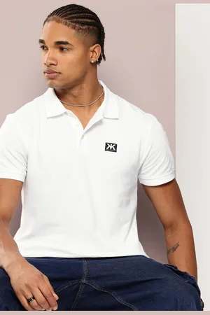 Kook N Keech Brand Logo Detail Pure Cotton Polo Collar T-shirt
