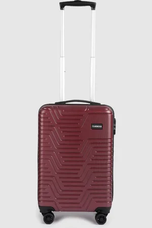 Teakwood Leathers Zig Zag Textured Hard Cabin Trolley Bag 55 CM