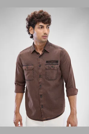 SPYKAR Men Slim Fit Solid Casual Shirt