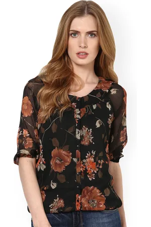 Harpa Women Black Printed Top