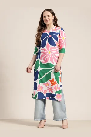 HERE&NOW Floral Print Straight Kurta