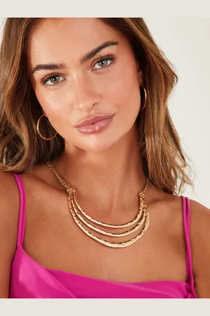 Accessorize Gold-Plated Layered Bar Collar Necklace