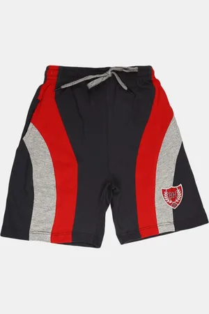 V-Mart Boys Colourblocked Mid-Rise Cotton Shorts