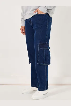 Styli Men Carpenter Fit Mid-Rise Cotton Cargo Jeans