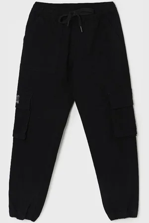Lifestyle Boys Regular Fit Mid-Rise Cotton Joggers