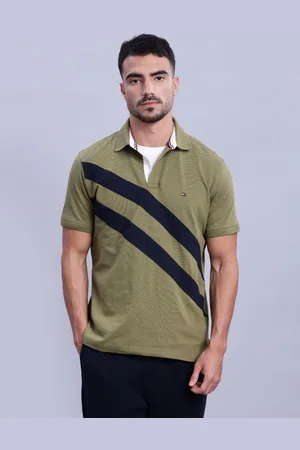 Tommy Hilfiger Men Striped Polo Collar T-shirt
