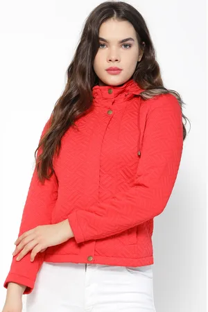 Gipsy Women Red Solid Padded Jacket