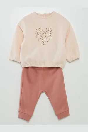 KIABI Girls Printed Round Neck Sweatshirt With Jogger