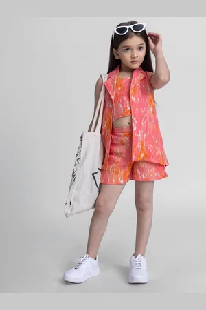 taffykids Girls Printed Shirt with Shorts