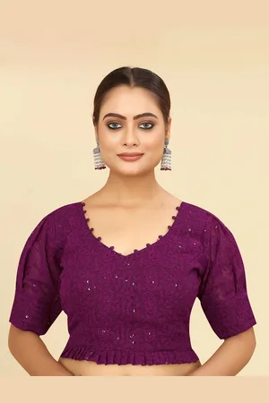 SHOPGARB Embroidered Georgette Saree Blouse