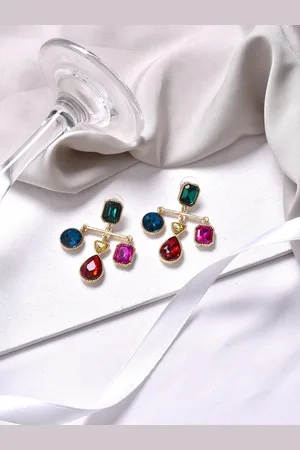 Joker & Witch Multicoloured Contemporary Studs Earrings