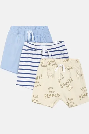 MINI KLUB Infants Pack Of 3 Printed Mid Rise Regular Shorts