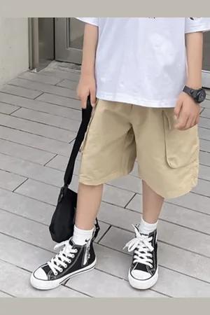 LULU & SKY Boys High-Rise Cargo Shorts