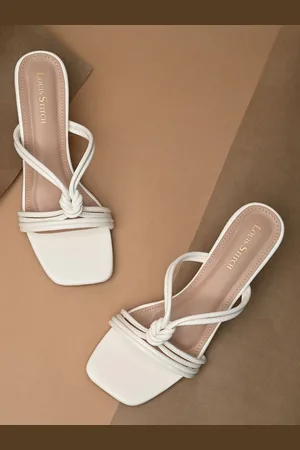 LOUIS STITCH Women Cross Knot Stilleto Heel Mule Sandals