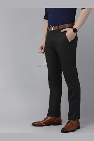 Arrow Men Textured Hudson Tailored Fit Formal Trousers