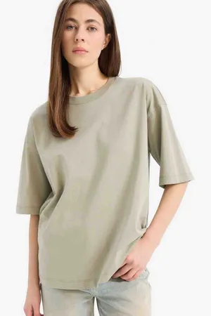 DeFacto Women Extended Sleeves Applique T-shirt
