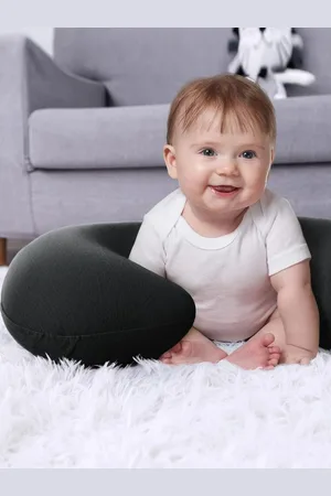 Pum Pum Black Fibre Filled Faux Velvet Ultra Soft Baby Pillow