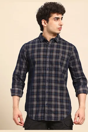 Benetton Corduroy Checked Cotton Shirt
