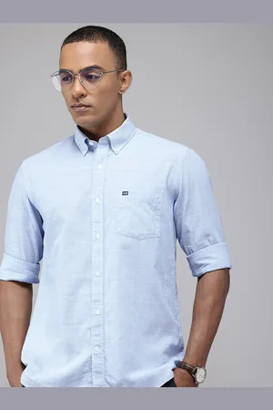 Arrow Manhattan Slim Fit Pinstripes Button-Down Collar Pure Cotton Casual Shirt