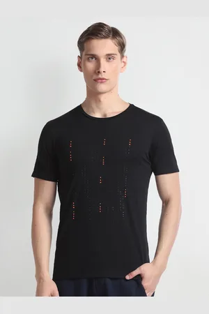 Arrow Typography Printed Round Neck T-shirt