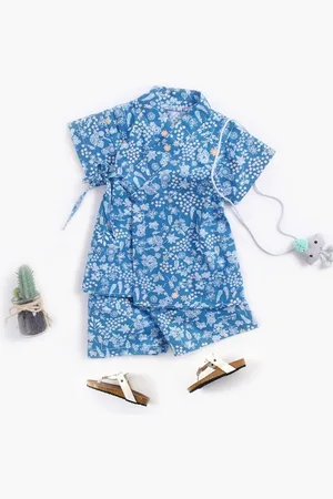 LULU & SKY Girls Printed Shirt with Shorts
