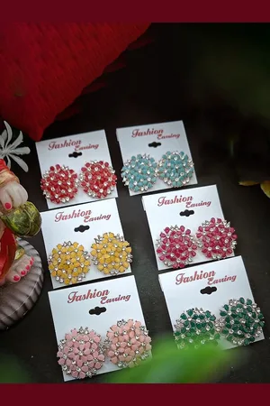DIVASTRI Contemporary Jhumkas Earrings