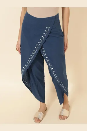 Fabindia Women Chikankari Embroidered Cotton Dhoti Pants