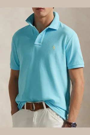 Ralph Lauren Men Solid Polo Collar Cotton Slim Fit T-shirt