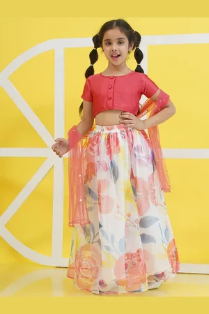 AJ DEZINES Girls Ready to Wear Lehenga & Blouse With Dupatta