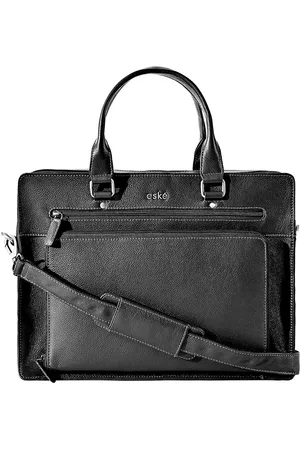 Eske Maik Leather Textured Upto 15inch Laptop Messenger Briefcase Bag