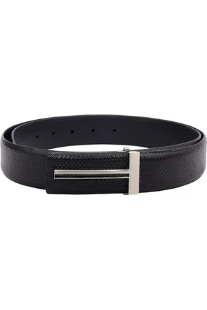 ROSSO BRUNELLO Men Textured Leather Belt