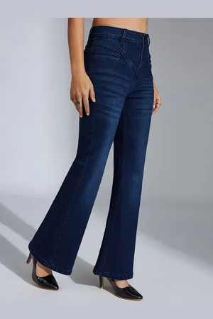 Miss Chase Women Bootcut High-Rise Light Fade Stretchable Jeans