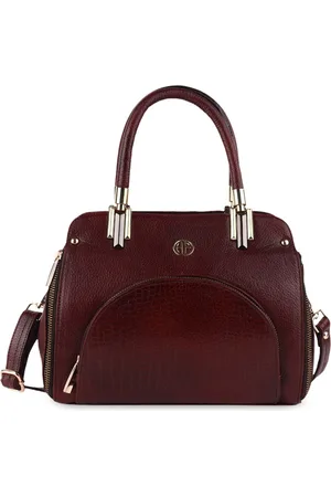HAMMONDS FLYCATCHER Brown Leather Half Moon Shoulder Bag with Tasselled